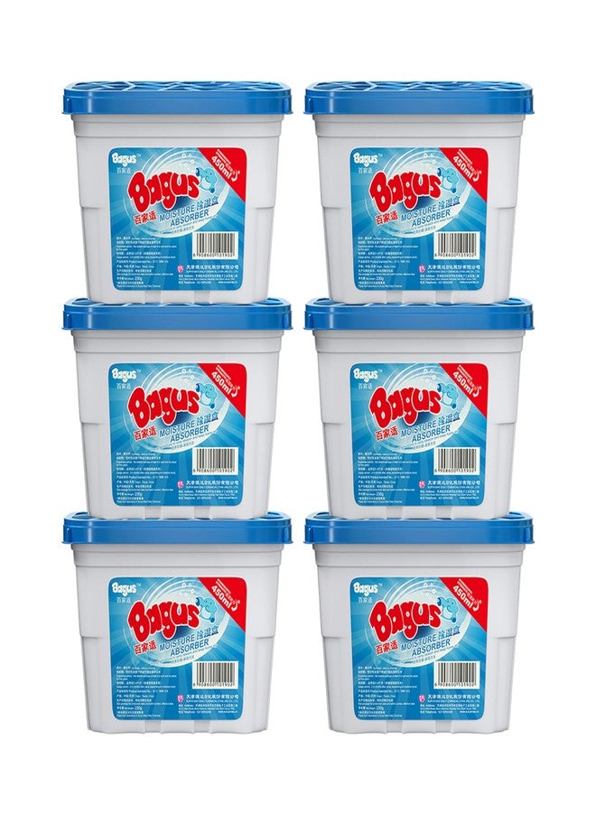 BAGUS Moisture absorbers Boxes (6 Pack) - 10.5 Oz, Dehumidification Box, Moisture Absorber for Closet, Bathroom, Storage, Kitchens, Basement, Laundries, Spaces, Studies, Car, Boats, RVs, Boat. (6 Pack) - Image 1