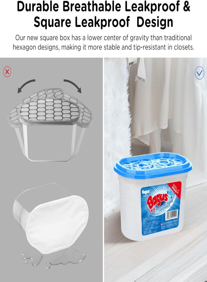 BAGUS Moisture absorbers Boxes (6 Pack) - 10.5 Oz, Dehumidification Box, Moisture Absorber for Closet, Bathroom, Storage, Kitchens, Basement, Laundries, Spaces, Studies, Car, Boats, RVs, Boat. (6 Pack) - Image 4