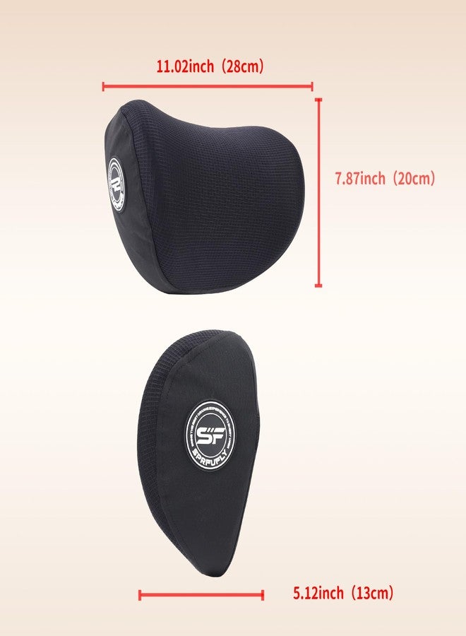 SPRFUFLY 2 Pack Car Pillow, Soft Car Headrest Pillow, 100% Memory Foam Car Neck Pillow for Driving - Universal Fit Travel Car Rest Pillow for Pain Relief While Driving(Comes with 2 Eye Masks) - Image 2