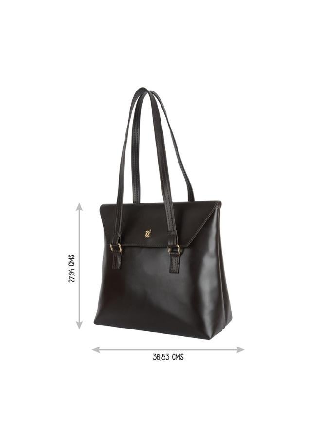 Baggit Women Brown Satchel Handbag Medium Size | Ladies Stylish Casual Purse Bag - Image 3