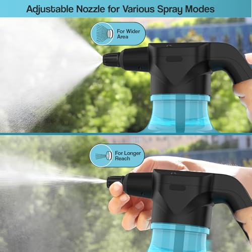 ORILEY Electric Spray Bottle Automatic Power Water Sprayer Portable Rechargeable Lawn Mister with Adjustable Nozzle Handheld Watering Can for Indoor Outdoor Plants Gardening (Spray Bottle 3L) - Image 2