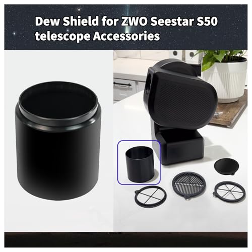 XJJ Dew Shield Compatible With ZWO SeeStar S50 Telescope light Hood, Lens Stray Light Protection And Lens Anti-condensation Shield Reduces The Risk Of Fogging With Dew. Compatible With Bahtinov Mask Focus - Image 2