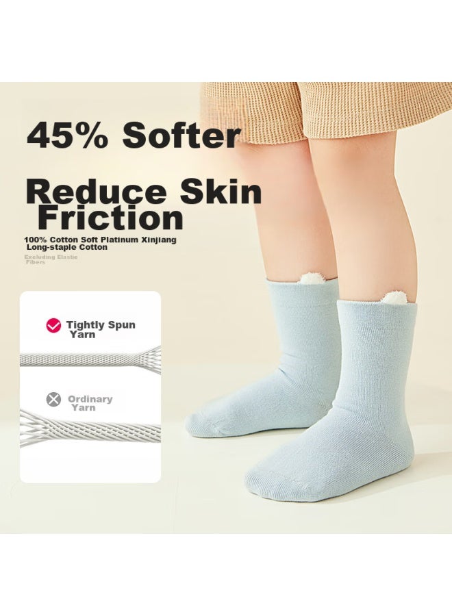 Beibi Baby Socks, Spring And Autumn 100% Pure Cotton Socks, Newborn Children's Mid-calf Socks, Seamless Baby Socks, 0-6 Months - Image 3
