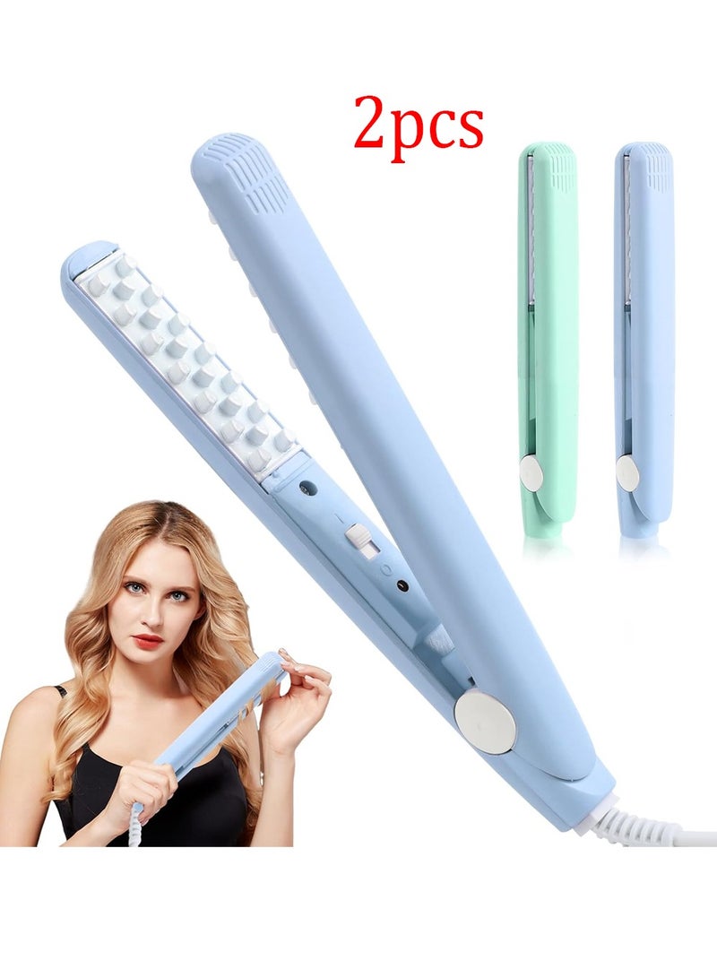 SHENYU Wave Hair Curling Iron Root Lifter and Volume Enhancer,Mini Dual Purpose Curling Iron, Portable Travel Curlings Wand,2 in 1 Mini Curlings Iron for Short and All Hair Types - Image 1