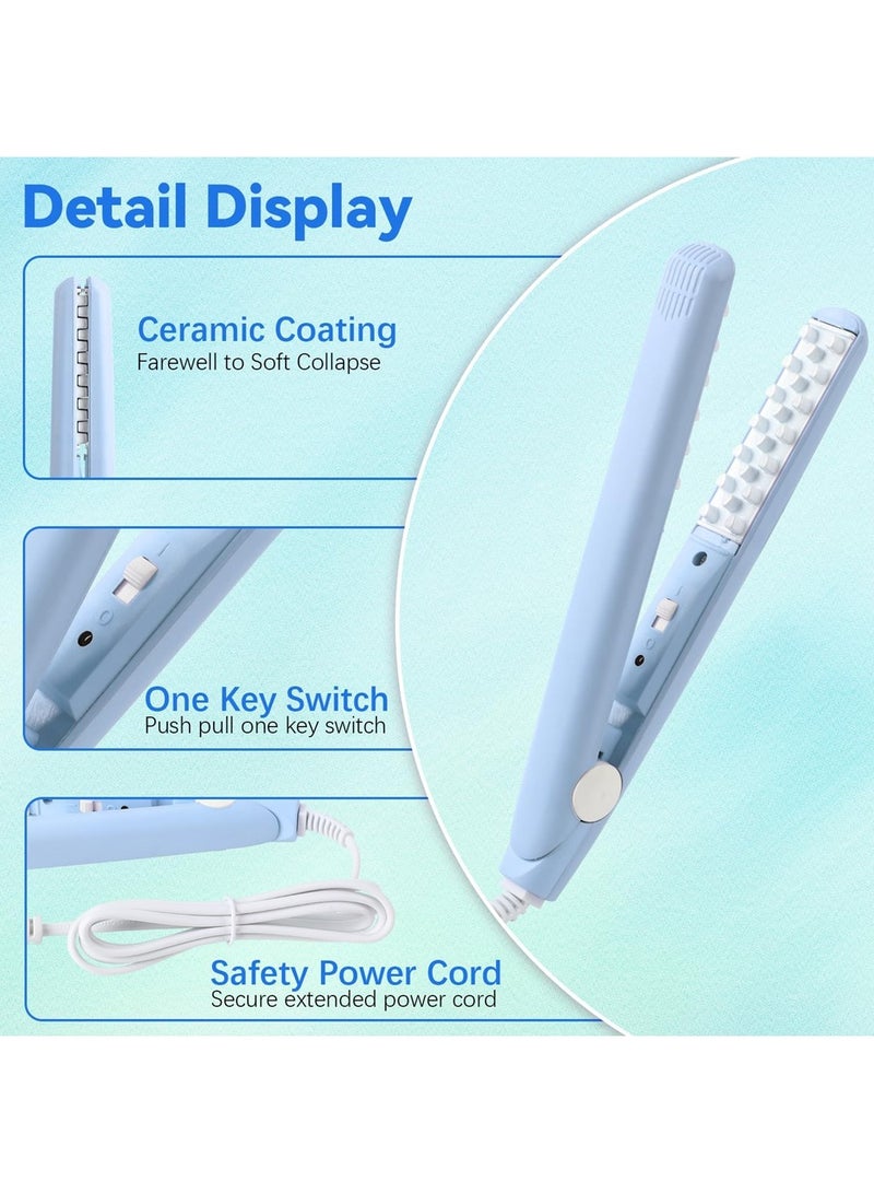 SHENYU Wave Hair Curling Iron Root Lifter and Volume Enhancer,Mini Dual Purpose Curling Iron, Portable Travel Curlings Wand,2 in 1 Mini Curlings Iron for Short and All Hair Types - Image 5