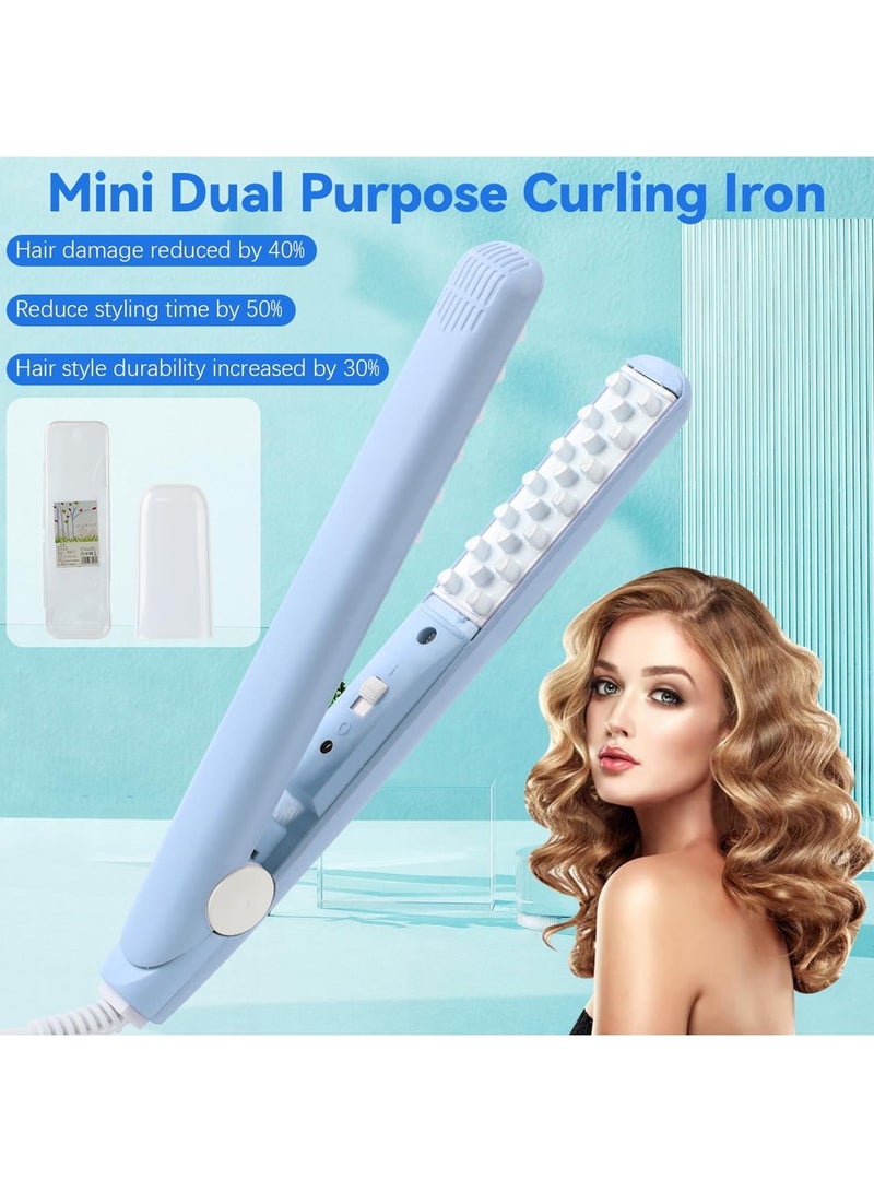SHENYU Wave Hair Curling Iron Root Lifter and Volume Enhancer,Mini Dual Purpose Curling Iron, Portable Travel Curlings Wand,2 in 1 Mini Curlings Iron for Short and All Hair Types - Image 2