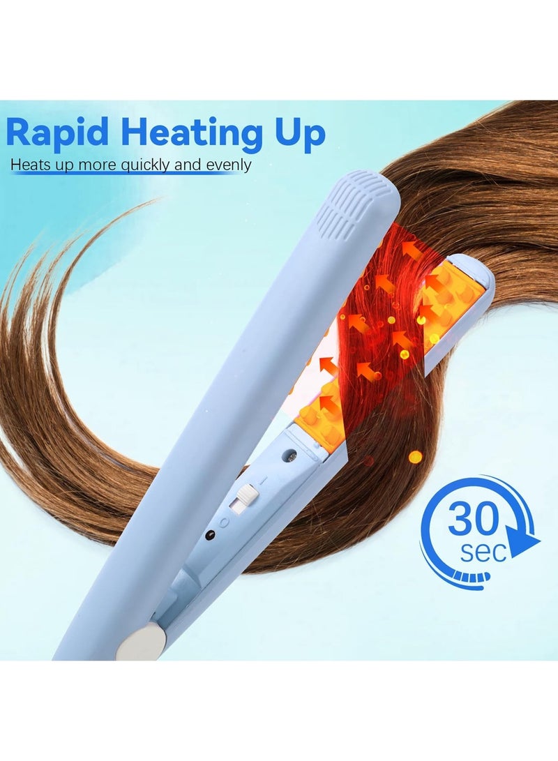 SHENYU Wave Hair Curling Iron Root Lifter and Volume Enhancer,Mini Dual Purpose Curling Iron, Portable Travel Curlings Wand,2 in 1 Mini Curlings Iron for Short and All Hair Types - Image 3