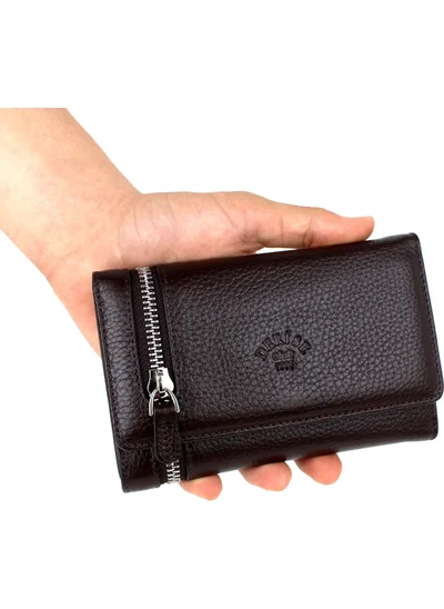 Derise Club Women's Brown Genuine Leather Wallet Card Holder