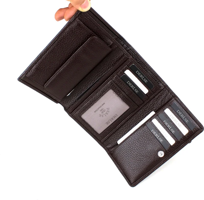 ديرسي كلوب Women's Brown Genuine Leather Wallet Card Holder