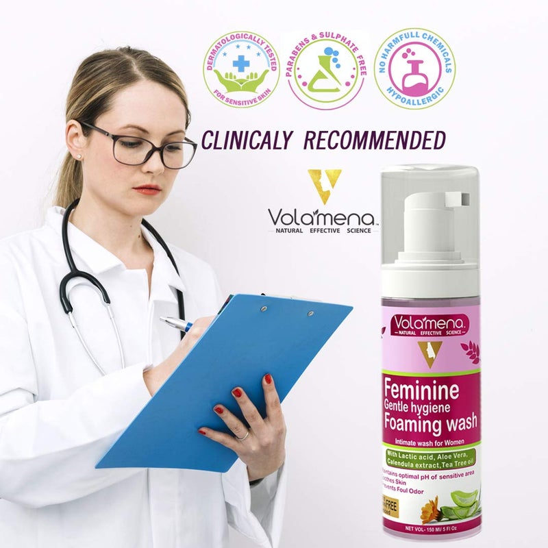 VOLAMENA WITH DEVICE Volamena Feminine Gentle Hygiene Foaming Wash Sulphate  Paraben Free pH Balanced 150 ml5 Oz - Image 2