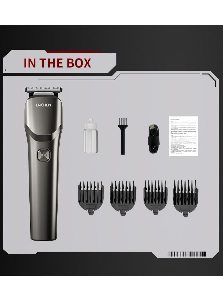 ENCHEN - All in One Multi Function Electric Trimmer With 1200mah Battery Life,Four Detachable Guide Combs and Smart Travel Lock Function - Grey - Beardo 2 - Image 1