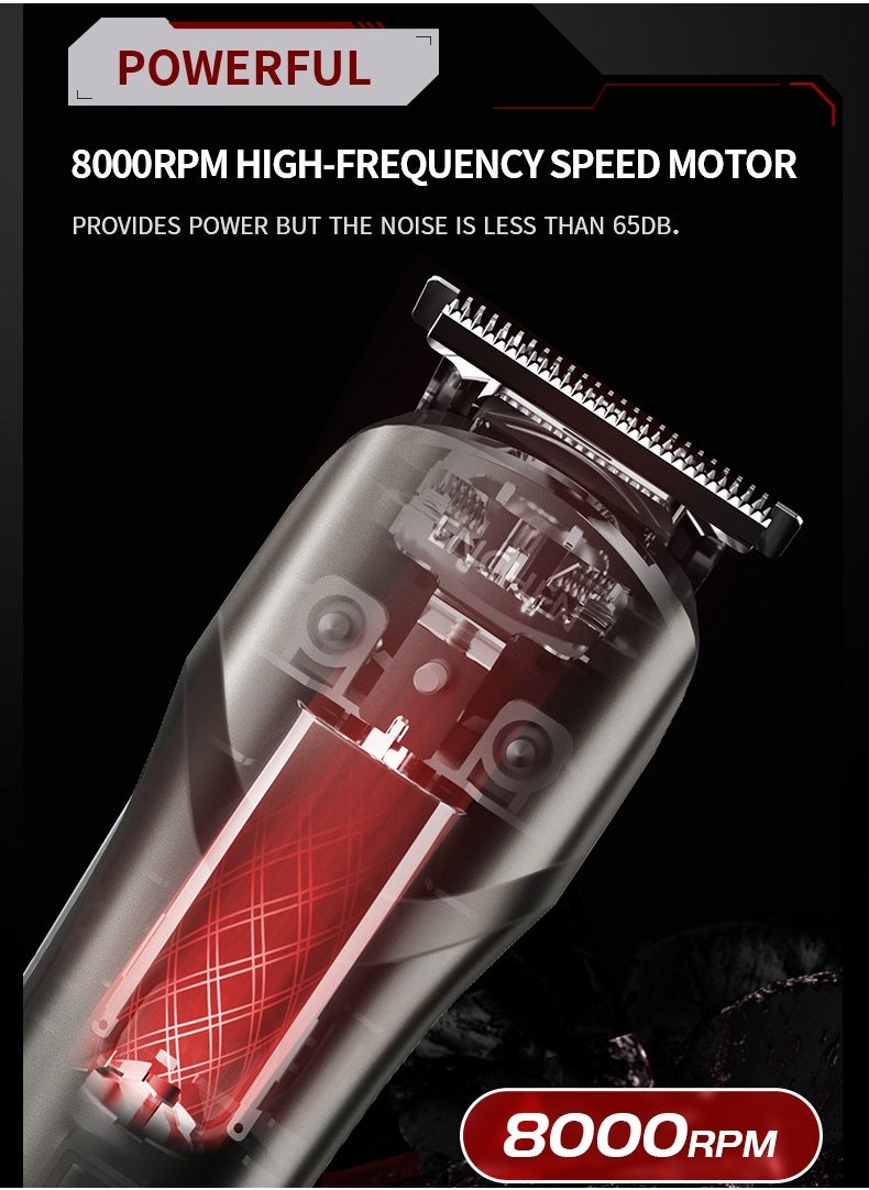ENCHEN - All in One Multi Function Electric Trimmer With 1200mah Battery Life,Four Detachable Guide Combs and Smart Travel Lock Function - Grey - Beardo 2 - Image 1
