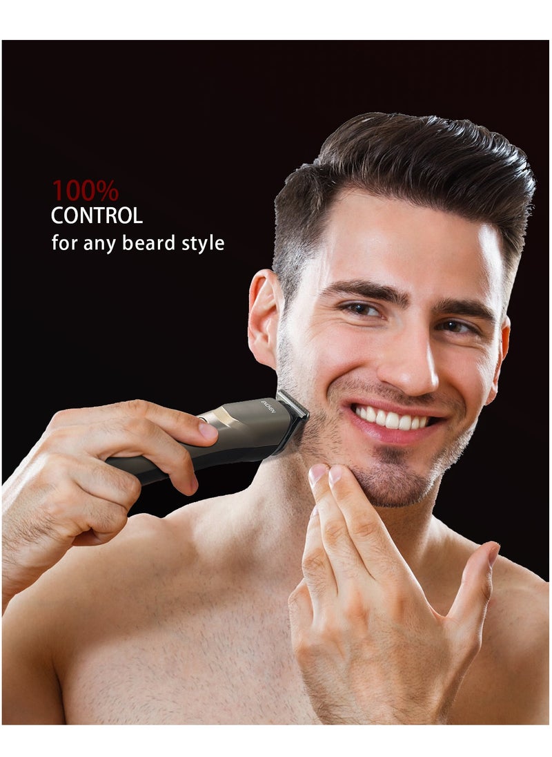 ENCHEN - All in One Multi Function Electric Trimmer With 1200mah Battery Life,Four Detachable Guide Combs and Smart Travel Lock Function - Grey - Beardo 2 - Image 1