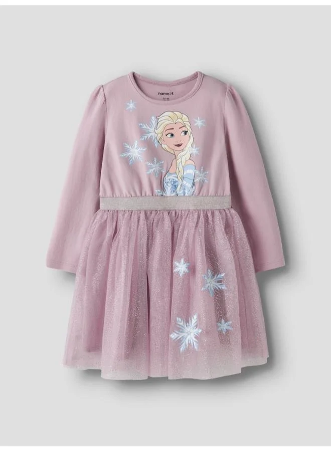 Name It Kids Frozen Long Sleeve Tulle Midi Dress