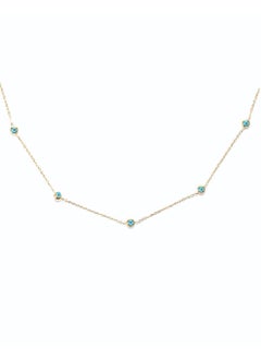 AMICA Dainty Evil Eye Drop Charm Necklace  - Image 2