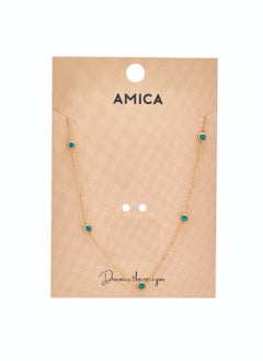 AMICA Dainty Evil Eye Drop Charm Necklace  - Image 3