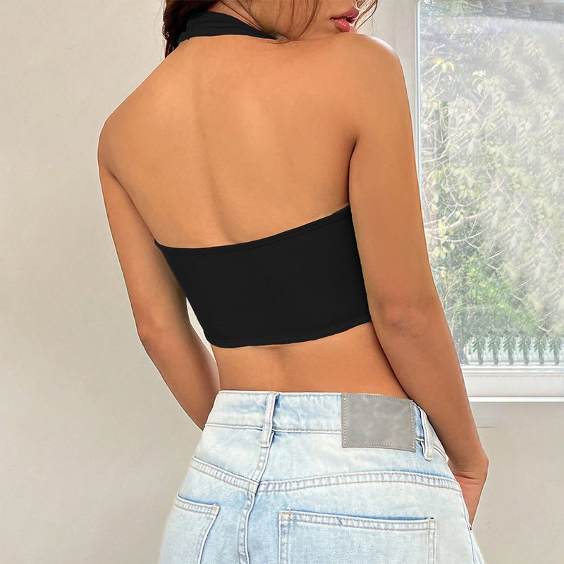 Fashion Halter Neck Irregular Hem Camisole - Image 2