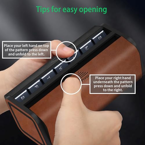 TALVOLC M Pill Organizer Weekly, 2 Times a Day for 7-Day Leather Medicine Box Travel Container Vitamin Am Pm Pill Case, Twice Daily Privacy Pill Holder, Modern and Portable Pillbox (Black and Brown) - Image 3
