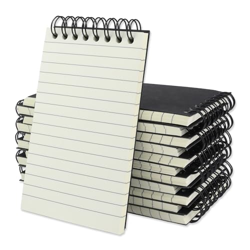Aacehlh 12 Pack Pocket Notebooks, 3x5 Small Notepads, Mini Spiral Notebooks, 60 Sheets/120 Pages,Lined College Ruled Paper, Memo Pads for Home, Office, School or Travel (Black) - Image 5