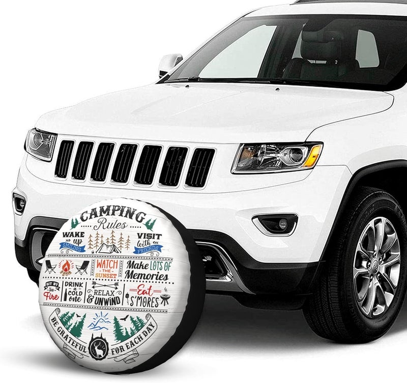 kdkdua Camping Rv Camper Spare Tire Cover - Universal Weatherproof Wheel Protectors for Trailer Rv SUV Truck Travel Trailers (14 inch) - Image 2