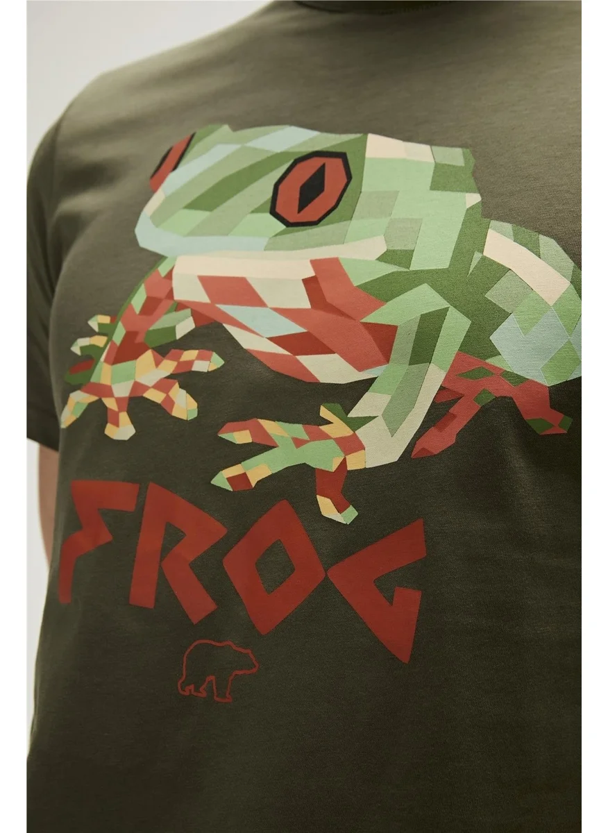 Bad Bear Frog T-Shirt Khaki 23.01.07.011-C70