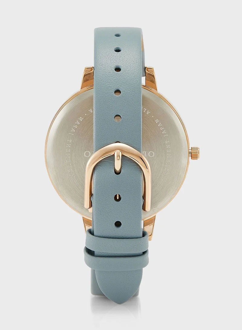 OLIVIA BURTON White & Floral Analog Watch