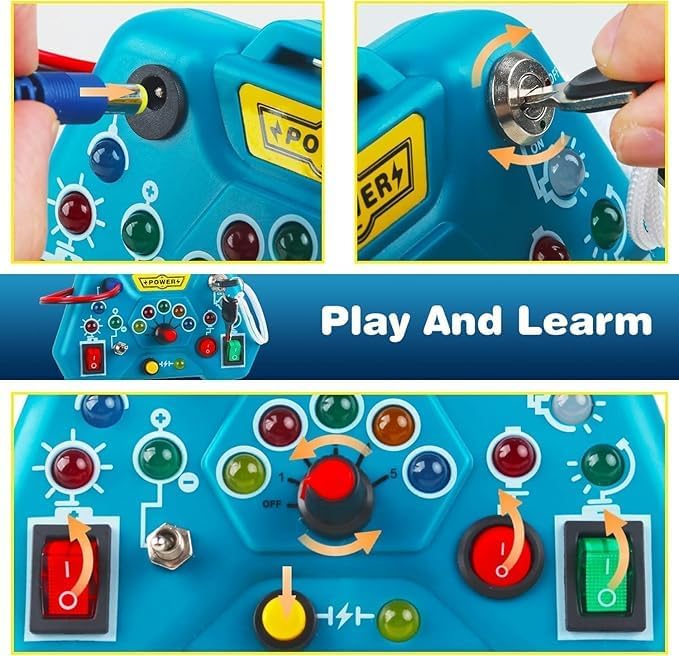 BLiSS HUES Montessori Busy Board, Baby & Toddler Toys for 1-3 Years Old- Baby Sensory Board-Sensory Educational Toys for Toddler (Style 01) - Image 4