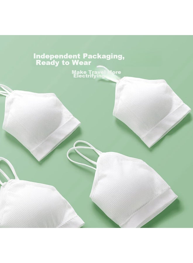 BADIGAO Baidi Gao Disposable Women's Underwear Bra, Pure Cotton, Sterilized, No-wash, Individually Packaged, Daily Disposable, 5-pack, Size L - Image 2