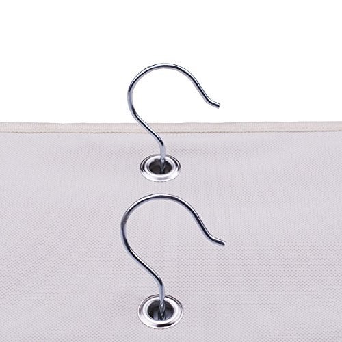 LONGTEAM Hanging Purse Handbag Organizer Homewares Nonwoven 10 Pockets Hanging Closet Storage Bag - Image 4