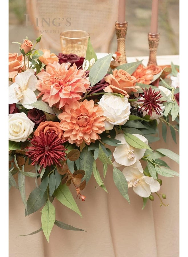 Ling's moment Ling's moment Artificial Long Leaf Eucalyptus Branch, 10pcs Dusty Green Greenery Filler for Rustic Wedding Bouquet Centerpieces and Garland Decor  - Image 5