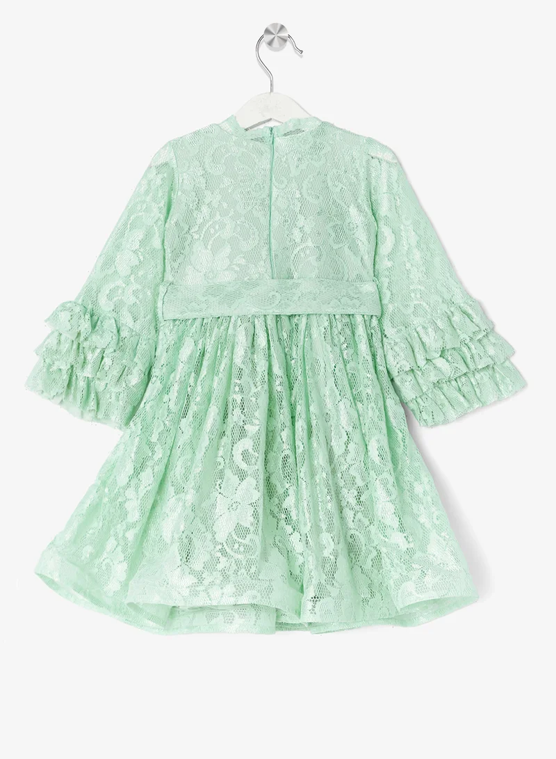 ليتل جولدن ابل فستان بكشكشة دانتيل