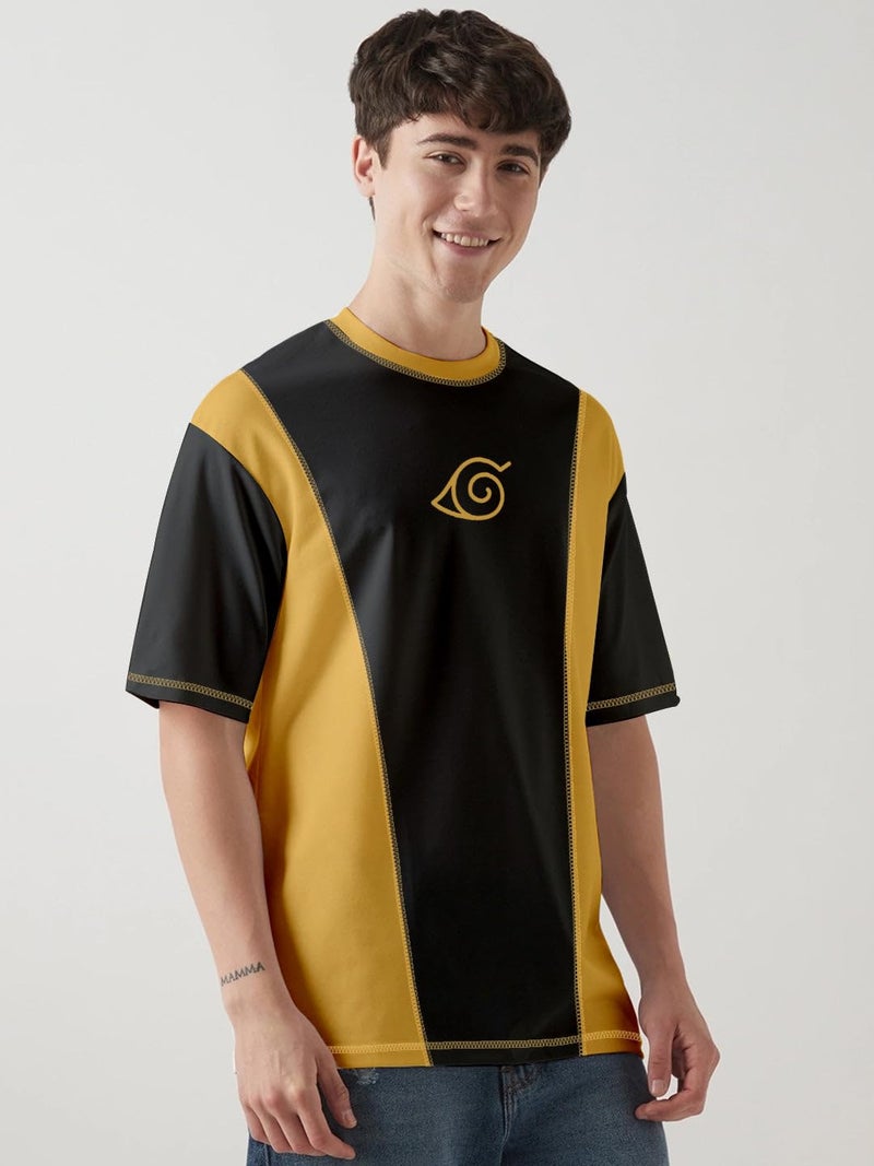 crazymonk Naruto Evolution Printed Anime Oversized T-Shirt - Multi Color - XL - Image 2