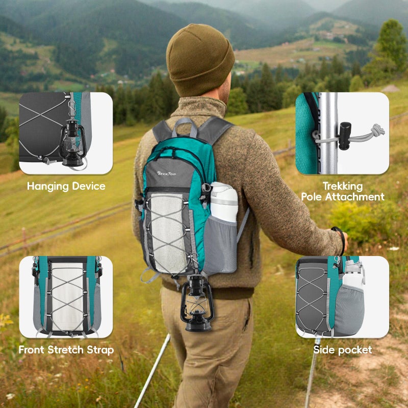 Seektop 20L Foldable Waterproof Hiking Backpack, Ultralight Small Lightweight Daypack Packable Backpack for Men Woman - Image 5