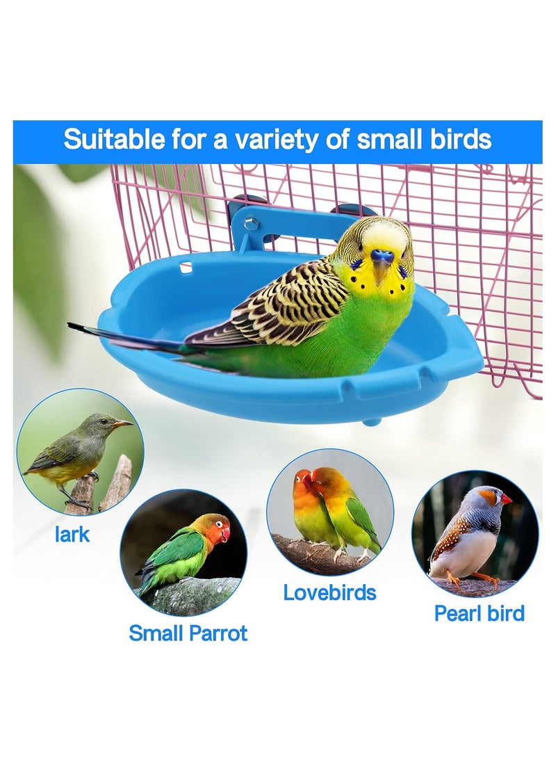 SYOSI - Bird Bath for Cage Small Tub Bowl Bowl Basin Hanging Birdbath Toy Water Shower Food Feeder for Hang Inside Cage Birdbath Shower for Parrot Parakeets Cockatiels Canary Budgerigar - Image 1