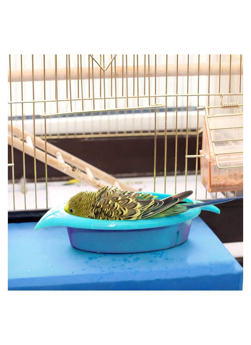 SYOSI - Bird Bath for Cage Small Tub Bowl Bowl Basin Hanging Birdbath Toy Water Shower Food Feeder for Hang Inside Cage Birdbath Shower for Parrot Parakeets Cockatiels Canary Budgerigar - Image 1