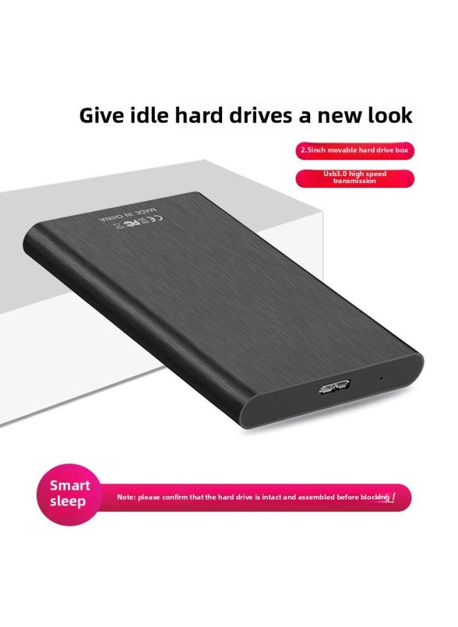 Matte Stripe USB3.0 High Speed Mobile Hard Disk Box 2.5 Inch Computer SATA Hard Disk Box-Color:Black USB3.0 SATA Serial Port  - Image 1
