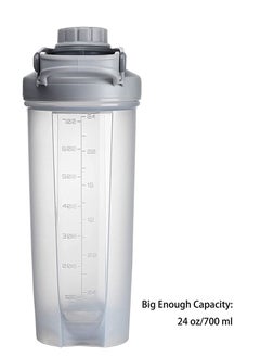 KASTWAVE Fitness Shaker Bottle, Fitness Sports Classic Protein Shaker Bottle, BPA Free, Professional Fitness cup Fashionable Portable Sport Plastic Water Shaker Bottle for Exercise  - Image 3