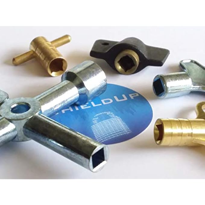 FOUR WAY SERVICE METER UTILITY KEY + FOUR RADIATOR KEYS - Image 3
