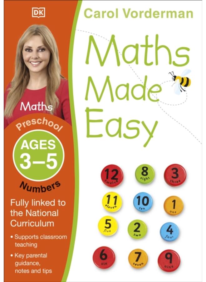 Maths Made Easy: Numbers, Ages 3-5 (Preschool) : Supports the National Curriculum, Maths Exercise Book 