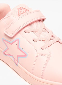 Kappa Girls' Star Print Sneakers with Hook and Loop Closure  - Image 5