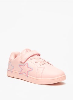 Kappa Girls' Star Print Sneakers with Hook and Loop Closure  - Image 1