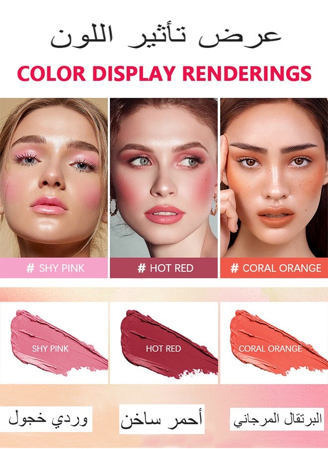 Meidián - Blush Stick, Blush Cream for Cheeks Eyes Lips,Blush in Natural with Waterproof Sweat-Resistant, Tinted Solid Stick with Long Lasting, Nude Makeup Multi-Use Color Stick Creamy Blush, Shy Pink - Image 1