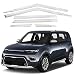 AUTO CLOVER AUTOCLOVER TapeOn Rain Guards Window Visors 6 Pcs Set for Kia Soul 2020 2021 2022 2023 2024 2025 Window Deflectors OutChannel Vent Shades Chrome - Image 2