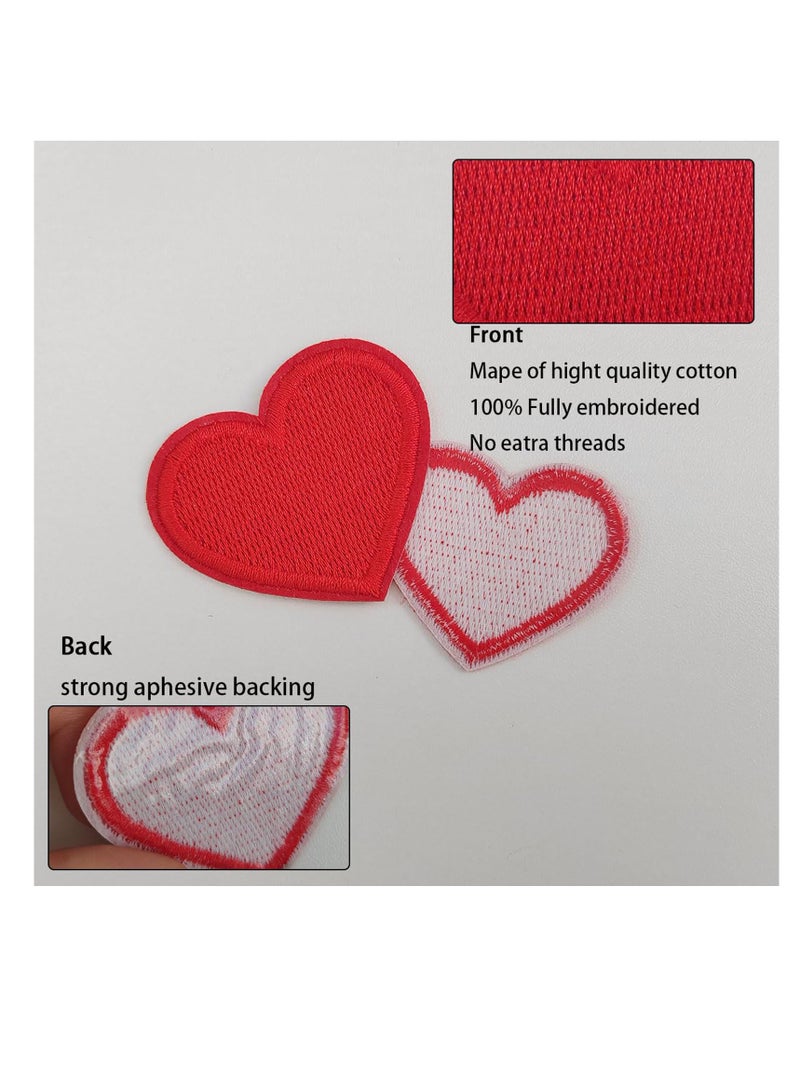 Heart Iron-on Patches, 16 Pieces, 4 Sizes, Embroidered Applique for Clothing and Accessories Jackets Jeans Hats Backpacks  - Image 4
