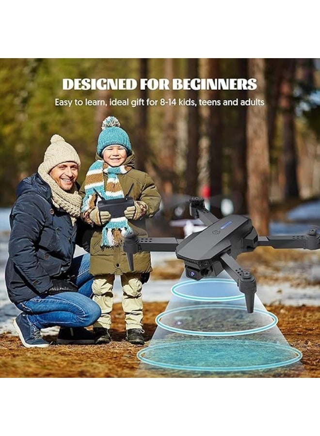 E99 PRO 4KCamera Drone – Foldable Drone with Obstacle Avoidance, Headless Mode, Altitude Hold & Remote Control for Beginners, Adults, and Teens - Image 1