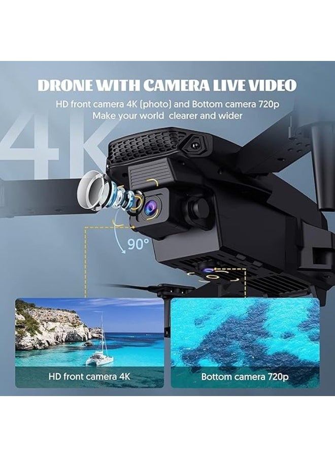E99 PRO 4KCamera Drone – Foldable Drone with Obstacle Avoidance, Headless Mode, Altitude Hold & Remote Control for Beginners, Adults, and Teens - Image 5