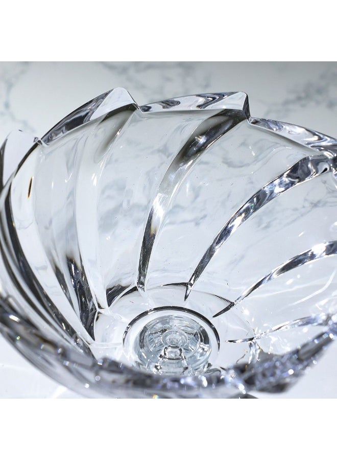 Mondo Eleanor Large Bowl on Foot 27.5x26cm - Elegant Serveware for Dining, Decorative Glass Bowl, Premium Tabletop Accessories for Modern Home Decor - Image 3