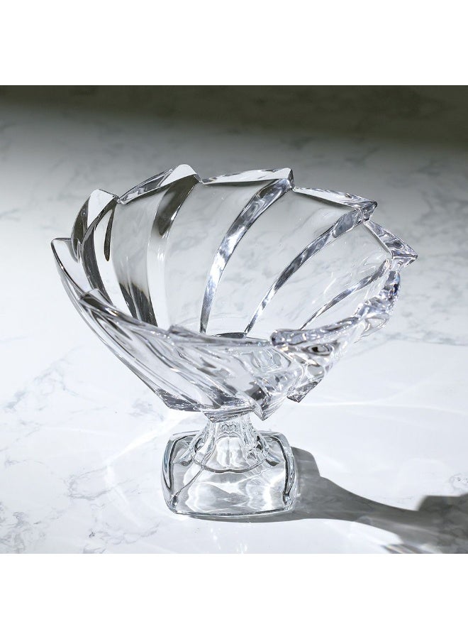 Mondo Eleanor Large Bowl on Foot 27.5x26cm - Elegant Serveware for Dining, Decorative Glass Bowl, Premium Tabletop Accessories for Modern Home Decor - Image 1