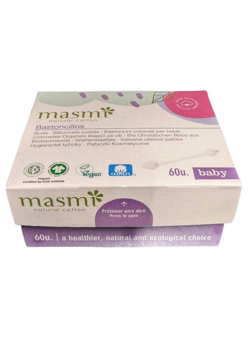 Masmi Baby Cotton Buds 60 Pack - Image 1