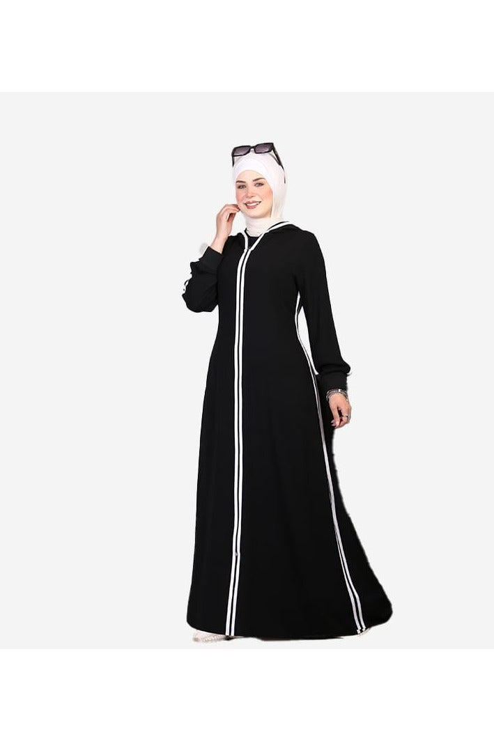 عباية حريمي 2 بييه  فاخره خامه كريب سعودي _  CODE ABAYA 5007 - Image 2